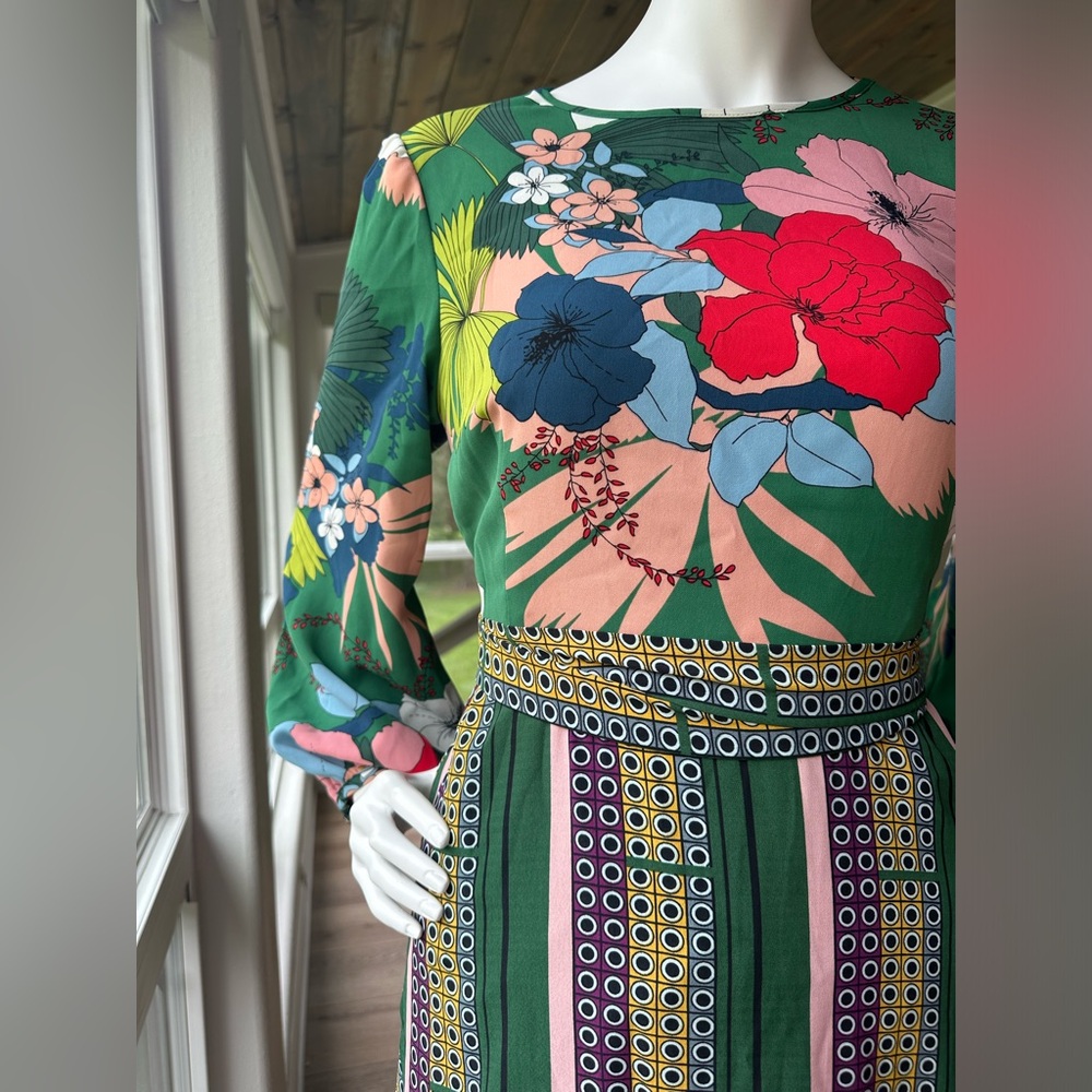 Anthropologie Size 2 has been altered multi colored dress
